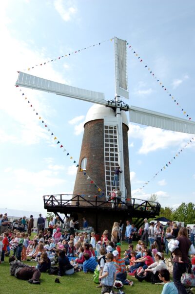Wilton Windmill was built in 1821 and was used until the 1930's when it fell into disrepair. It was restored to working order in 1976. Wilton Windmill is the only working windmill in Wessex and still produces wholemeal, stone-ground flour.