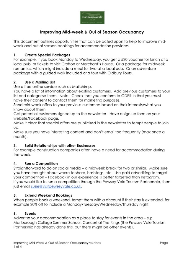 Improving Mid-Week & Out of Season Occupancy v4
