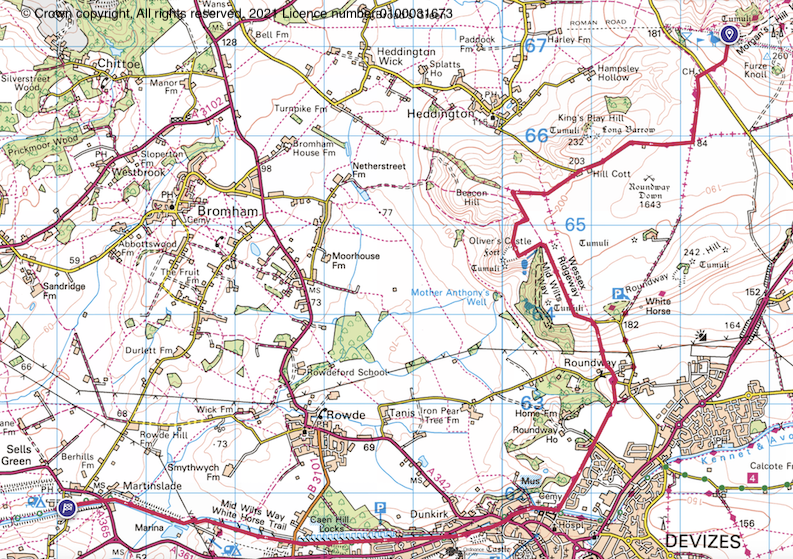Mid-Wilts-Way-Map-Section-4-Smallgrain-Plantation-to-Martinslade-cc